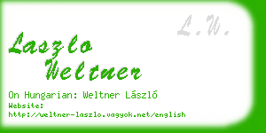 laszlo weltner business card