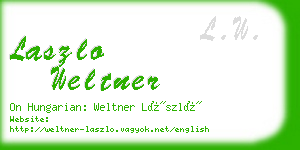 laszlo weltner business card